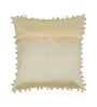 Cream Velvet Abstract 16X16 Inches Cushion Covers (Pack of 3)