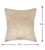 Cream Velvet Abstract 16X16 Inches Cushion Covers (5Pcs)
