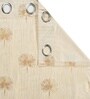 Cream Velvet Abstract 7 Foot Ring Top Door Curtain
