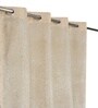 Cream Velvet Abstract 9 Foot Ring Top Door Curtain