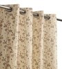 Cream Velvet Feather 7Ft Ring Top Door Curtain Pack of 1