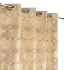 Cream Velvet Feather 7Ft Ring Top Door Curtain Pack of 1