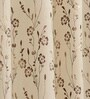Cream Velvet Feather 7Ft Ring Top Door Curtains Pack of  2