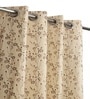 Cream Velvet Feather 9Ft Ring Top Long Door Curtain Pack of 1