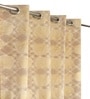 Cream Velvet Feather 9Ft Ring Top Long Door Curtain Pack of 1