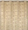 Cream Velvet Feather 9Ft Ring Top Long Door Curtains Pack of  2