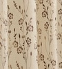 Cream Velvet Feather 9Ft Ring Top Long Door Curtains Pack of  2