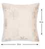 Cream Velvet Floral 16X16 Inches Cushion Covers (Pack of 5)