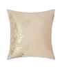 Cream Velvet Floral 16X16 Inches Cushion Covers (Pack of 5)