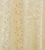 Cream Velvet Floral 5 Foot Ring Top Window Curtain