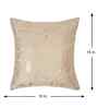 Cream Velvet Geometric 16X16 Inches Cushion Covers (Pack of 2)