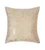 Cream Velvet Geometric 16X16 Inches Cushion Covers (Pack of 2)