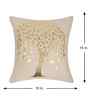 Cream Velvet Geometric 16X16 Inches Cushion Covers (Pack of 2)