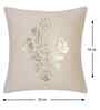 Cream Velvet Abstract 16X16 Inches Cushion Covers (5Pcs)