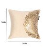 Cream Traditional Velvet 16 x 16 Inch Cushion Covers (Set of 2)