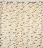 Cream Velvet Leaf Print 7Ft Ring Top Door Curtains Pack of  2