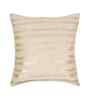 Cream Velvet Striped 16X16 Inches Cushion Covers (Pack of 2)