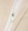 Cream Velvet Striped 16X16 Inches Cushion Covers (Pack of 2)