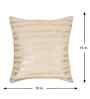 Cream Velvet Striped 16X16 Inches Cushion Covers (Pack of 2)