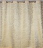 Cream Velvet Tree Branch  5 Foot Ring Top Window Curtain