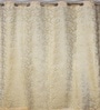 Cream Velvet Tree Branch  7 Foot Ring Top Door Curtain