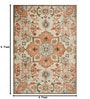 Cream Vintage Polyester 4 x 6 Feet Machine Made Carpet
