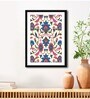 Mughal Flower Cream Vinyl Painting