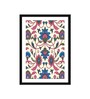 Mughal Flower Cream Vinyl Painting