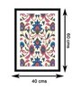 Mughal Flower Cream Vinyl Painting