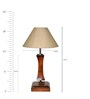 Beige Fiber Shade Table Lamp with Brown Base