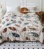 Green Wool Floral 350 GSM Premium Double bed blanket