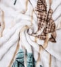 Green Wool Floral 350 GSM Premium Double bed blanket