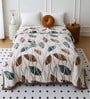 Green Wool Floral 350 GSM Premium Double bed blanket