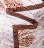 Brown Wool Floral 350 GSM Premium Double bed blanket