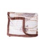 Brown Wool Floral 350 GSM Premium Double bed blanket