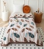 Green Wool Floral 350 GSM Premium Single bed blanket