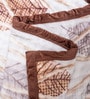 Brown Wool Floral 350 GSM Premium Single bed blanket