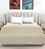 Cream wool Solid 450 GSM Double Bed Comforter