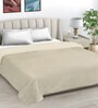 Cream wool Solid 450 GSM Double Bed Comforter