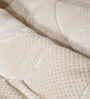 Cream Wool Solid 950 GSM  Double Bed Quilt