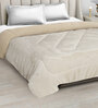 Cream Wool Solid 950 GSM  Double Bed Quilt