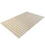 Cream Striped Wool 5 ft x 7 ft Hand Woven Carpet
