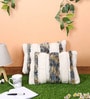 Cream Wool Tufted Striped 30x46 inches Cushion Covers Set of 2