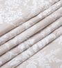 Creamy Beige Floral 400 TC Cotton Queen Size Flat Bedsheet With 2 Pillow Covers