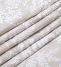 Creamy Beige Floral 400 TC Cotton Superking Size Fitted Bedsheet With 2 Pillow Covers