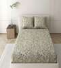 Creamy Beige Merino 125 GSM Double Bedsheet With 2 Pillow Covers