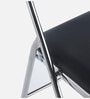 Chrome Foldable Chair with Padded seat In Black Color