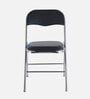 Chrome Foldable Chair with Padded seat In Black Color