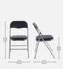 Chrome Foldable Chair with Padded seat In Black Color
