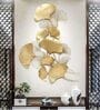 White And Golden Creative Leaf Metal Wall Art
